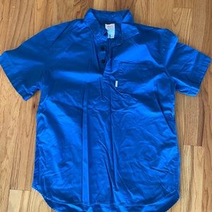 Topo designs blue button up shirt XL